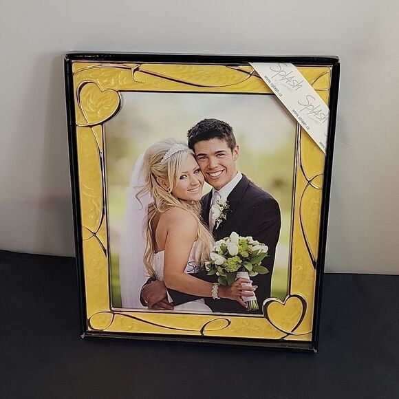 Splash True Love photo frame 5" x 7" Silver and Yellow plated - Picture 11 of 12